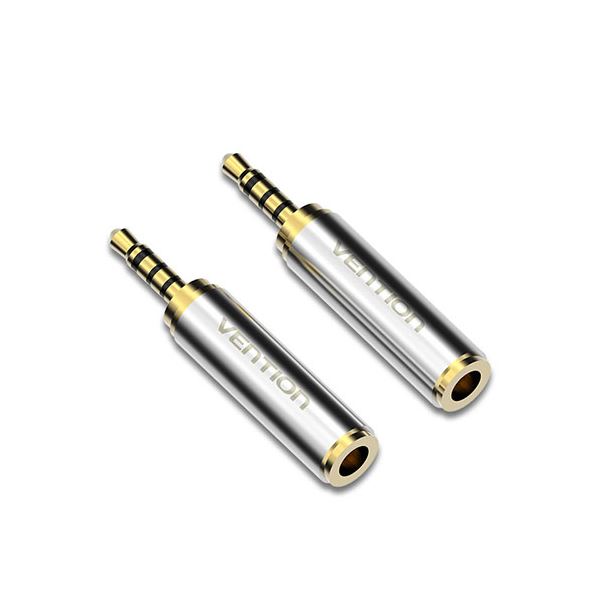 【マラソンでP最大49倍】【5セット】 VENTION 3.5mm Female to 2.5mm Male 変換AUXアダプター Gold ゴールド VA-6654X5