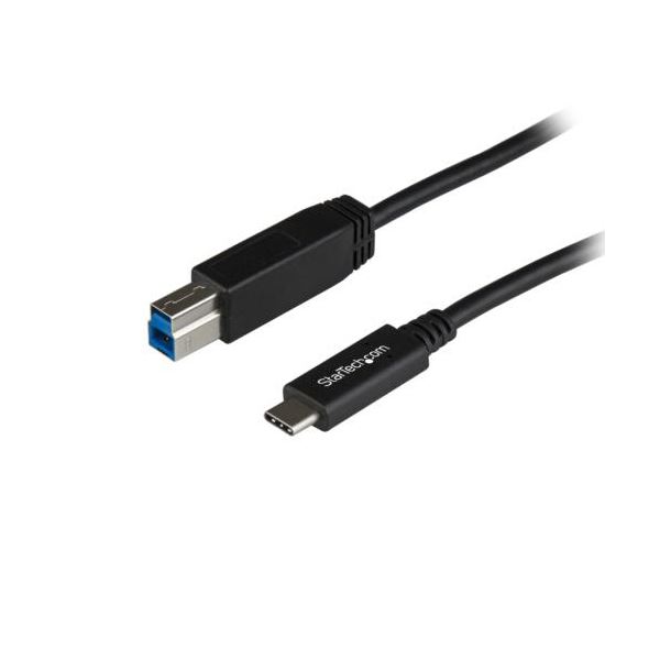 【尖んがり20倍】StarTech.com USB3.1有線テレビ Type-B牡（9いの一番）-Type-C牡（24いの一番） 黒いこと 1mUSB31CB1M 1本