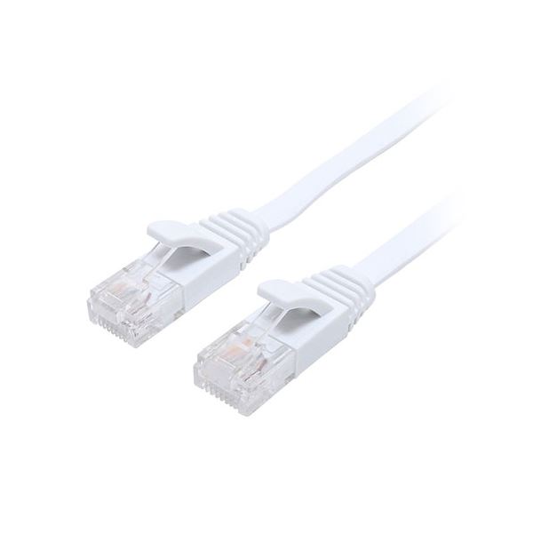【尖んがり20倍】MCO CAT.6A ローカルエリアネットワーク有線テレビ 平ったい 白いこと 20m C6A-F20WH