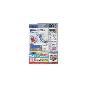 【百貨店SALEでP最大限度47倍】エーワン マルチ歌留多 各種印刷工兼質問用紙 両面読みやすい外辺部印字機 白無地 厚口 A4判 10面 名刺大きさ 51862 1冊(50居敷き)