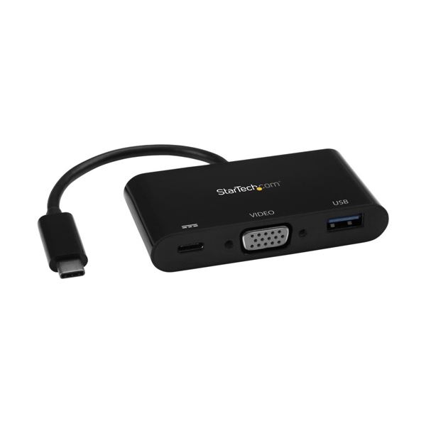【マラソンでP最大49倍】StarTech.com USB TypeC-接続VGA変換アダプタ 2048×1280p（60Hz） USB給電対応CDP2VGAUACP 1個