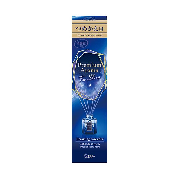 【尖んがり20倍】（まとめ） エステー 臥し所用消臭力 Premium Aroma For Sleep Stick ドリーミングラベンダー つめかえ用 50ml 1個 【×5仕掛ける】