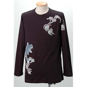 【ポイント20倍】語れる立体和柄ロングTシャツ S-1300／登鯉 M(NP)
