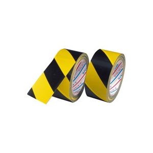 【ポイント20倍】（まとめ）ダイヤテックス 安全標示テープ トラ50mm×25m TT-06-YB 【×6セット】