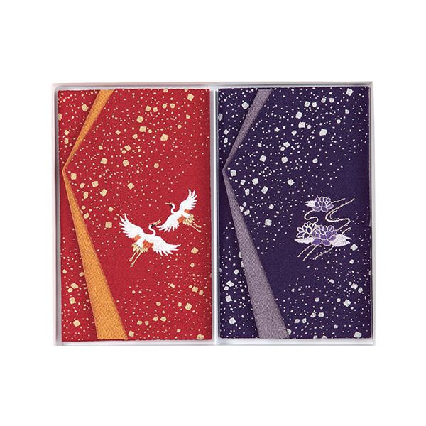 エステルちりめん金彩刺繍入金封ふくさ慶弔セット 【約200×120mm×2】 22618214