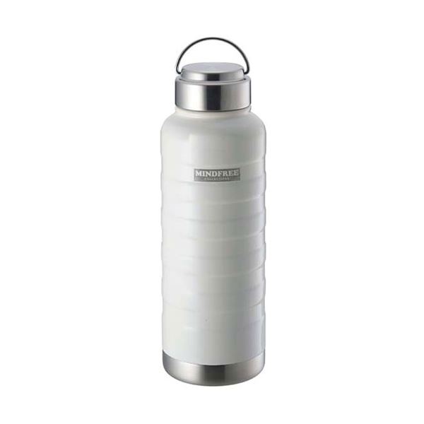 【ポイント20倍】カクセー MINDFREE 【マインドフリー】 ステンレスボトル 1000ml ホワイト MF-10W