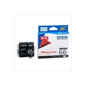 【ポイント20倍】(業務用4セット) EPSON エプソン インクカートリッジ 純正 【ICBK66】 フォトブラック(黒)