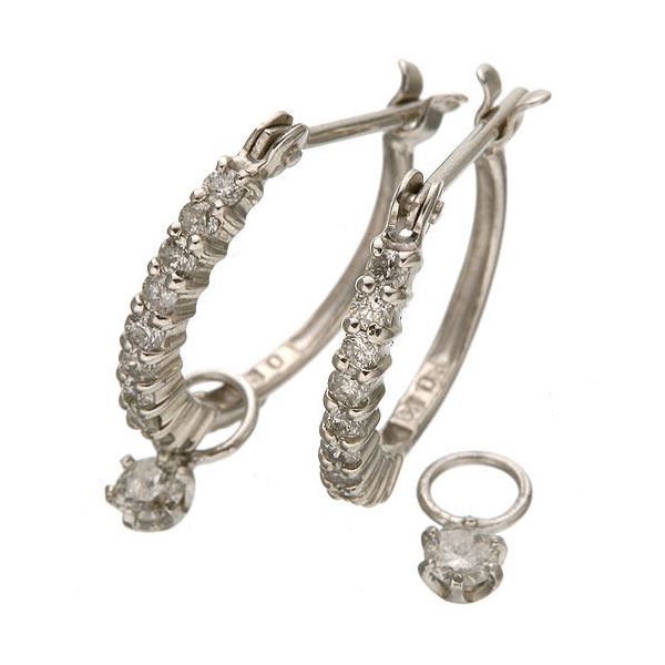 【マラソンでポイント最大47.5倍】ダイヤハーフエタニティ計0.3ct ダイヤモンドピアス SILVER|インテリアの壱番館