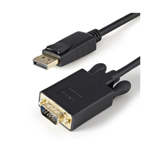 【尖んがり20倍】StarTech.com DisplayPort-VGA取り替えっこ有線テレビ 90珊 黒いこと DP2VGAMM3B 1本