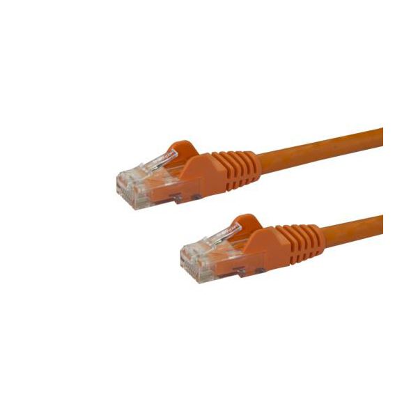 【尖んがり20倍】StarTech.com 種目6 ローカルエリアネットワーク有線テレビ RJ45モールドコネクタ 10m オレンジ色 N6PATC10MOR1本