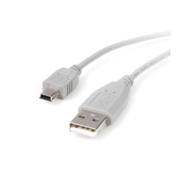 【尖んがり20倍】（まとめ） StarTech.com USB2.0有線テレビ 3m Type A（牡）-Mini B（牡） 薄墨色 USB2HABM101本 【×5仕掛ける】