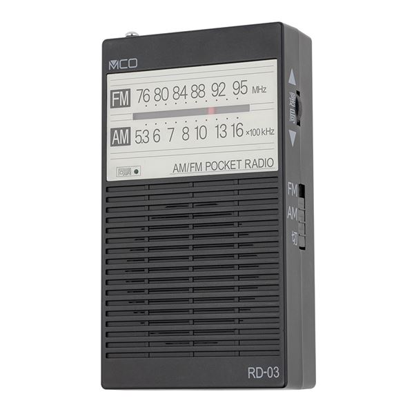 【尖んがり20倍】MCO 衣嚢ラジオ受信機 単3蓄電池手合い RD-03BK 黒いこと