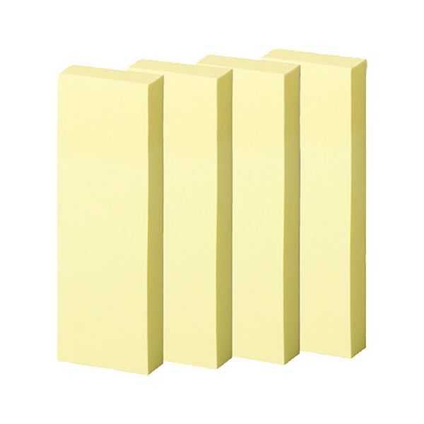 【ポイント20倍】TANOSEE強粘着ふせん 75×25mm パステルカラー・イエロー 1セット（60冊：20冊×3パック）