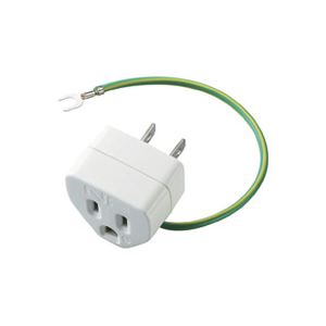 【マラソンでポイント最大47.5倍】（まとめ）エレコム ELECOM OAアダプタ 3P変換2P T-H32N【&times;5セット】｜インテリアの壱番館