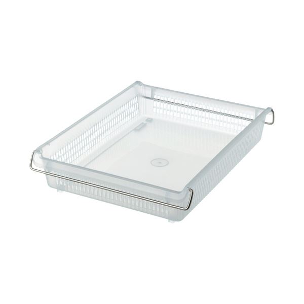 【ポイント20倍】（まとめ）伊藤忠リーテイルリンクスタックトレーメタルハンドル付 浅型小 ホワイト STA4S-N 1個【×5セット】