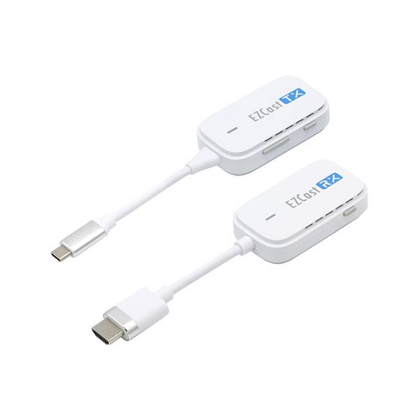 【尖んがり20倍】プリンストン大学1on1 無線電話表示 EZCastPocket （無線電話USB-C to HDMI）送受信機 白いことEZCASTPOCKET-C1R1 1個