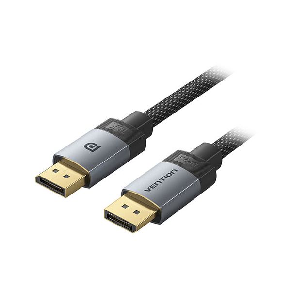 VENTION DP 2.1 牡 to 牡 16K 固定ディスク有線テレビ 5m 軽銀アロイ 綿織物編み HDCP相応う 薄墨色 HG-1573