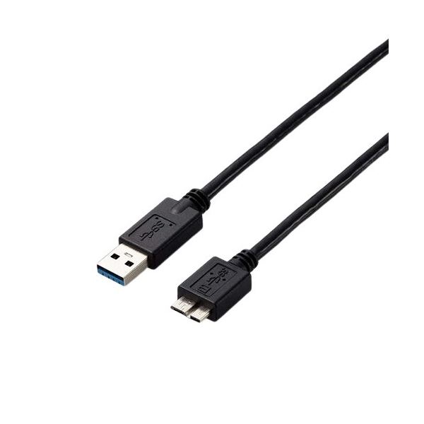【マラソンでP最大49倍】エレコム USB3.0A-microBケーブル 1.0m RoHS指令準拠（10物質） USB3-AMB10BK/ID 1本