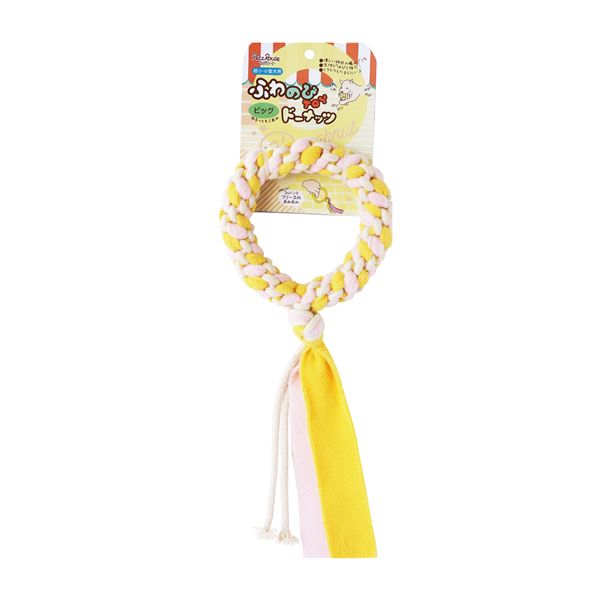 【マラソンでP最大49倍】（まとめ） ふわのびTOY ビッグドーナッツ 【×2セット】 犬用玩具【代引不可】
