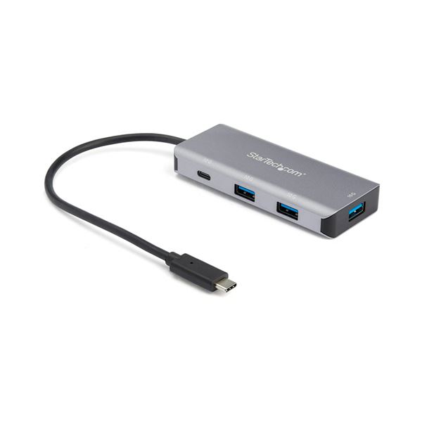 【尖んがり20倍】StarTech.com 4界面USB Type-Cこしき USB-A×3／USB-C×1 黒いこと＆あき場所薄墨色HB31C3A1CB 1個