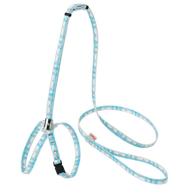 【尖んがり20倍】（まとめ）CAT HARNESS チェックハーネスリード 青碧【×2書き割り】 (猫装置/先んじる)