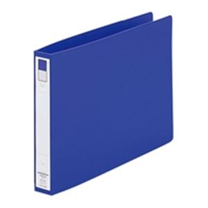 【ポイント20倍】(業務用10セット) LIHITLAB リング式ファイル 【A4/2穴】 ヨコ型 背幅：36mm F-874U-8 青