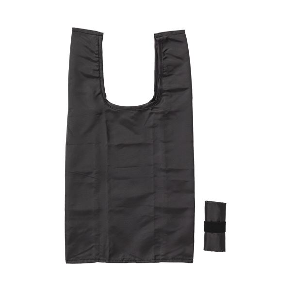 【ポイント20倍】（まとめ） 丸玉工業 ジーナスECO コンパクトマイバッグ SS ブラック 1枚 【×10セット】