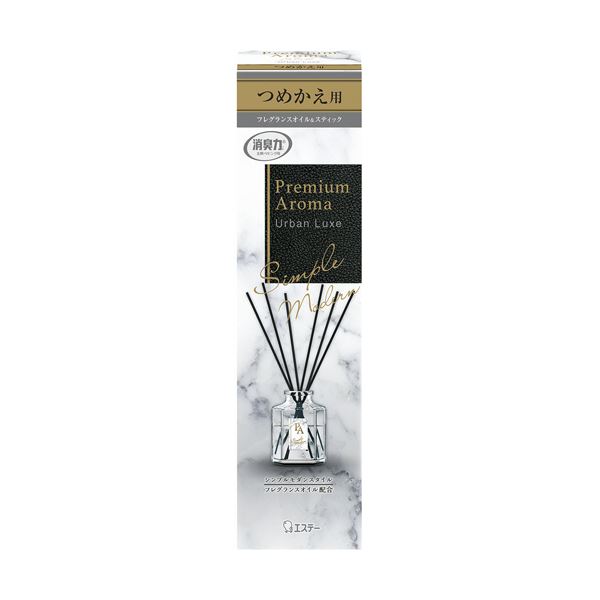 【ポイント20倍】（まとめ） エステー玄関・リビング用 消臭力 Premium Aroma Stick アーバンリュクス つめかえ用 50ml 1個 【×5セット】