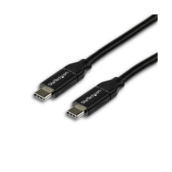 【尖んがり20倍】StarTech.com USB2.0 Type-C有線テレビ 給電申し受ける相応う TypeC（雄）-TypeC（雄） 2m 黒いことUSB2C5C2M 1本