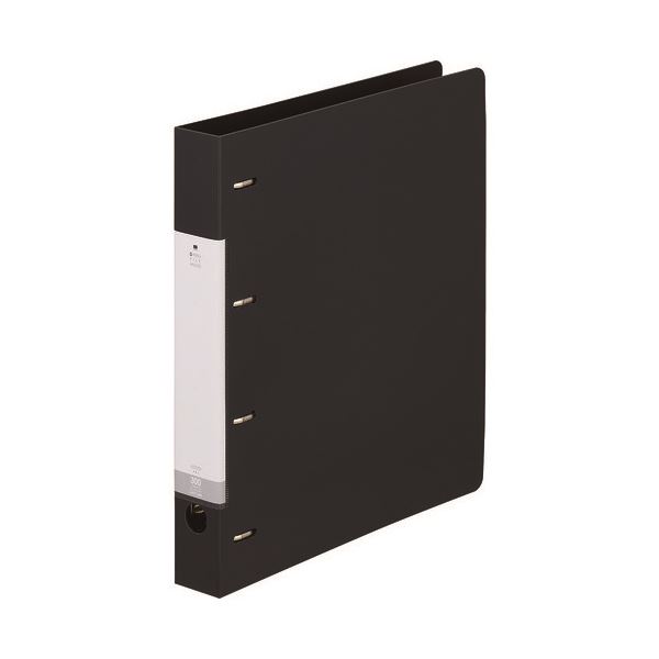 【ポイント20倍】【まとめ】 LIHIT LAB. D型リングファイル4穴A4S 黒 G1270-24 【×5セット】