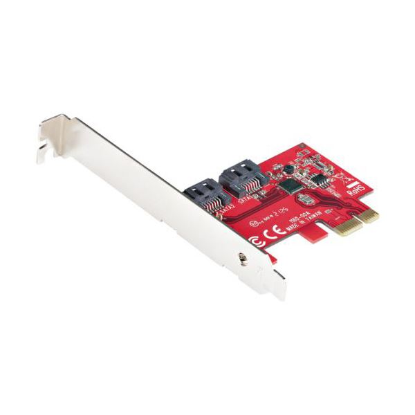 【クーポン券別れ別れ中】StarTech.com SATA 2界面増設 PCI Express界面歌留多 2P6G-PCIE-SATA-CARD1個