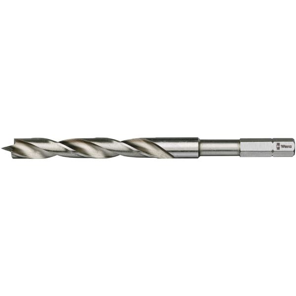 【尖んがり20倍】WERA ヴェラ 大工仕事用 HSSツイストドリルビット 六角軸 差込6.35粍 刃先大いさ10.0粍 104605