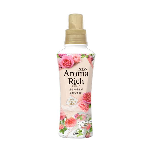 【ポイント20倍】（まとめ） ライオン ソフランアロマリッチ ダイアナ 本体 480mL 1本 【×5セット】