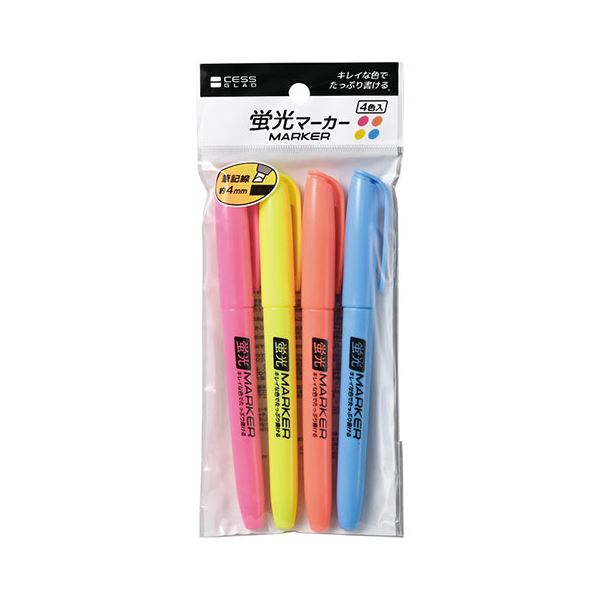 【尖んがり20倍】【4P×20仕掛ける】 CESS 螢光目じるし4P 22452005X20