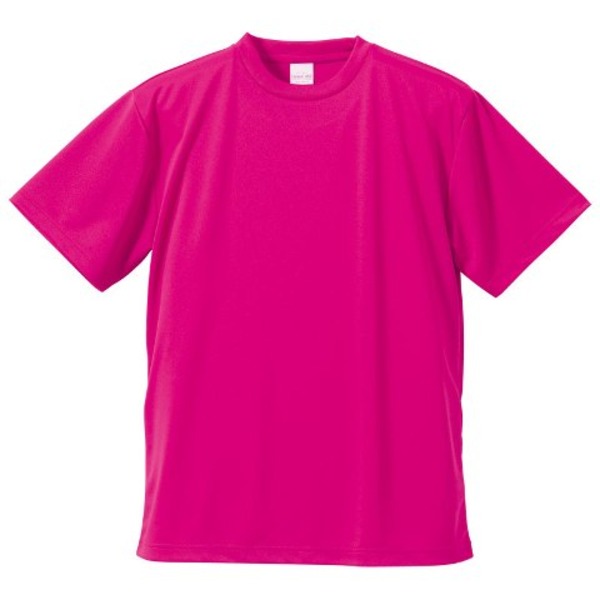 【ポイント20倍】〔5枚セット〕 Tシャツ 150cm トロピカルピンク ポリエステル100％ UVカット 吸汗 速乾 ドライ リバーシブル ティーシャツ 衣類