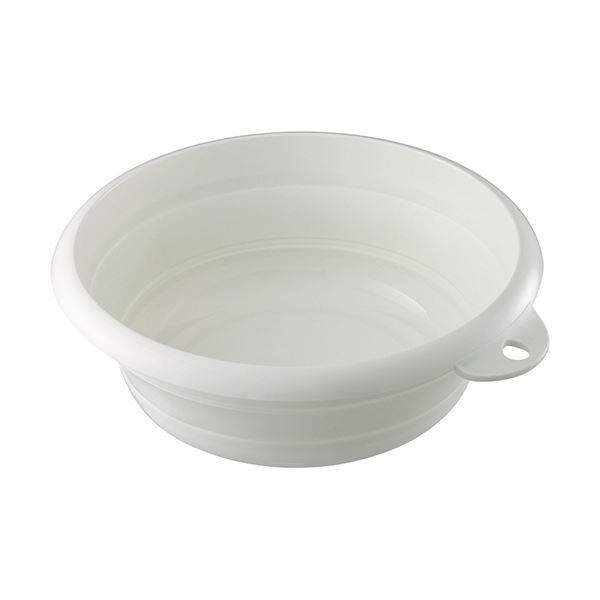 【ポイント20倍】（まとめ） 伊勢藤 折りたためる ソフト湯おけ2.5L ホワイト I-522W 1個 【×3セット】
