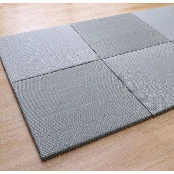 敷物 ユニット畳 ふわかる BL ブルー 約82×82cm 1枚 単品【代引不可】