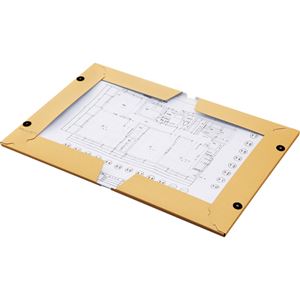 【クーポン配布中&マラソン対象】（まとめ） TANOSEE 図面ファイル（クラフトタイプ） A3 2つ折 背幅28mm 1冊 【&times;10セット】｜インテリアの壱番館