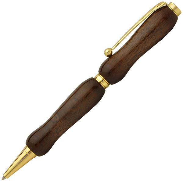 【ポイント20倍】サンバースト ボールペン/文房具 【胡桃 ウォールナット クロスタイプ】 芯：0.7mm 日本製 文具 『Air Brush Wood Pen』