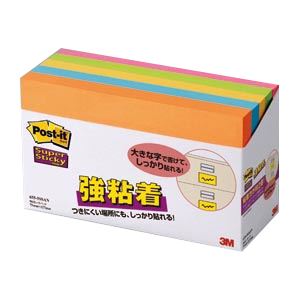 【ポイント20倍】（まとめ） 住友スリーエム ポストイット(R) 強粘着シリーズ 655-5SSAN オレンジ エレクトリックブルー ウルトライエロー ライム ローズ 5個入 【×2セット】