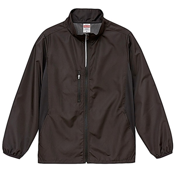 【百貨店SALEでP最大限度47倍】シャカシャカと音がしない撥水＆防風産業・リフレクター・裏地付スタンドジップジャケット 黒いこと S