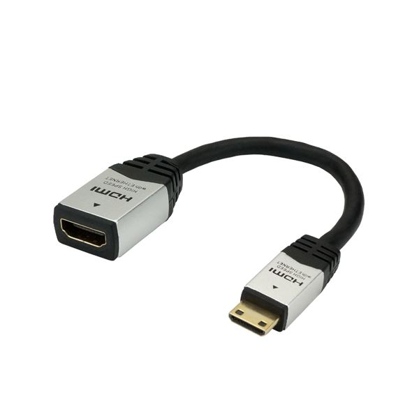 【クーポン配布中】(まとめ)HORIC HDMI-HDMI MINI変換アダプタ 7cm シルバー HCFM07-010【×10セット】