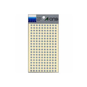 【ポイント20倍】（まとめ） エーワン カラーラベル 丸型5mm径 07072 銀 1P6シート（1080片）入 【×10セット】