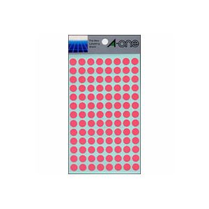 【ポイント20倍】（まとめ） エーワン カラーラベル 丸型9mm径 07008 桃 1P14シート（1456片）入 【×10セット】