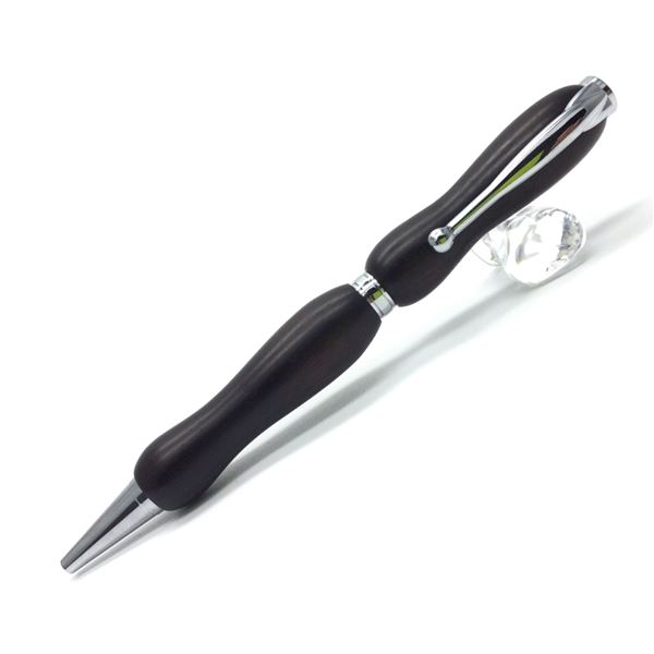 【クーポン券別れ別れ中＆百貨店SALE客体】日本製 御手々御手伝いさん ボールペン/文房具 【まっ黒 コクタン】 差し交わす印字機 芯：0.7粍 銘木 文具 執務室設備 8Color Wood Pen