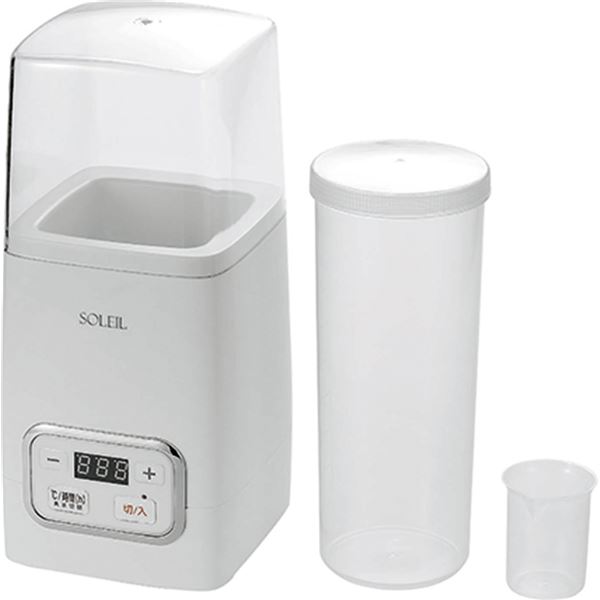 【マラソンでP最大47倍】発酵食品メーカー/調理器具 【約128×137×275mm】 温度＆時間設定可能 箱入り 『ソレイユ 菌活美人』 〔キッチン 台所〕