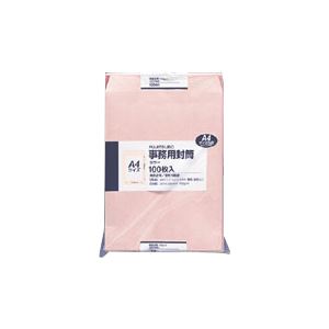 【クーポン配布中】（まとめ） クラフト封筒カラー（100枚パック） 角2 PK-121P ピンク 100枚入 【×2セット】