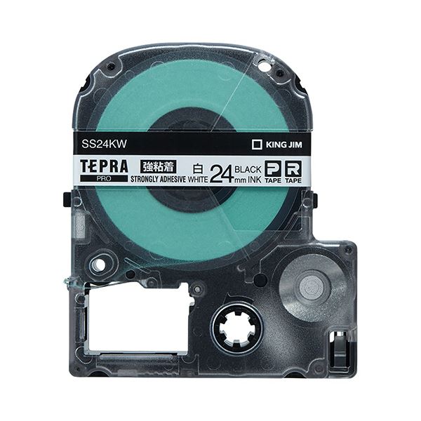 で マキシマム43 5二倍 まとめ 第一人者体育館 テプラ Pro 磁気テープパトローネ 強密着 24mm 白妙 黒色キャラクター Ss24kw 1個 4ひとまとまり Saboramalaga Es