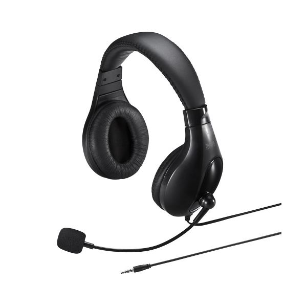 【マラソンでP最大49倍】(まとめ)サンワサプライ 4極対応ヘッドセット MM-HS401BK【×2セット】
