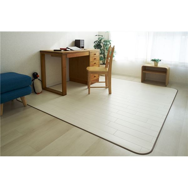 【ポイント20倍】アキレス クッションフロアラグマット オフホワイト 200×300cm【代引不可】